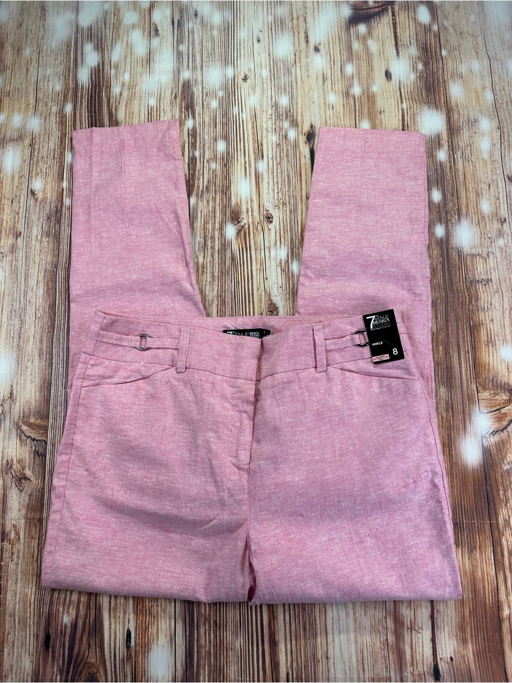 NWT 7th Avenue Design Studio Women’s Ankle Pants  Linen/Cotton Size 8
